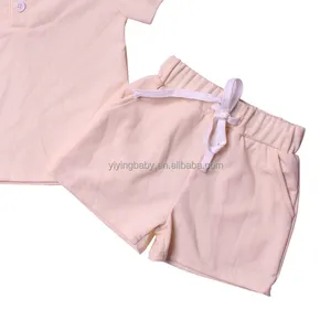 2022 Hot Bán Toddler Bé Cậu Bé Cô Gái Quần Áo Tinh Khiết Bông Ngắn Tay Áo T-Shirt Quần Short Áo Quần Unisex 2Pcs Mùa Hè Trang Phục Bộ