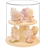 Vetrina Girevole in Acrilico Trasparente per Esposizione di Figure, Contenitore Impilabile per Bambole e Blind Box