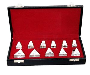 Juego de prismas oftálmicos SS Manufacture, 11 prismas sueltos, equipo de oftalmología y optometría, 1 año de garantía, caja de cuero, envío internacional. - Product Image 3