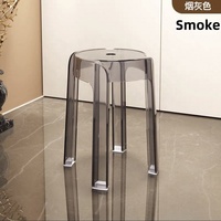 Tabouret fantôme bleu Tabouret empilable en résine