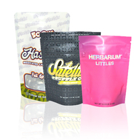 Petits sacs hermétiques biodégradables à impression personnalisée, pochette en aluminium à fermeture éclair 3.5g, 7g, 14g, sac à biscuits en Mylar anti-odeur avec Logo