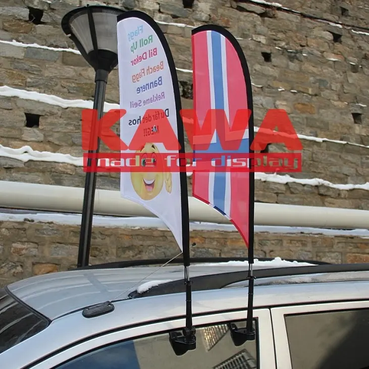 Mini araba bayrağı afiş pencere ile özel tasarım araba reklam fuar