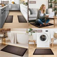 Tapis de cuisine anti-fatigue en PVC CR, lot de 2, antidérapants, rembourrés, modernes, lavables, adaptés aux animaux domestiques, antimicrobiens, imperméables