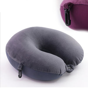 Almohada de cuello colorida en forma de U con almohada de viaje de impresión de logotipo personalizado - Product Image 4