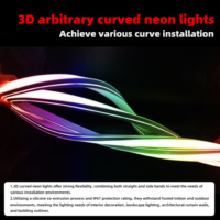 Bande lumineuse LED néon multicolore 3D 1616 2020 12 mm en cuivre, étanche IP67, flexible, DC24V, CRI 90 élevé / Wi-Fi pour jardin