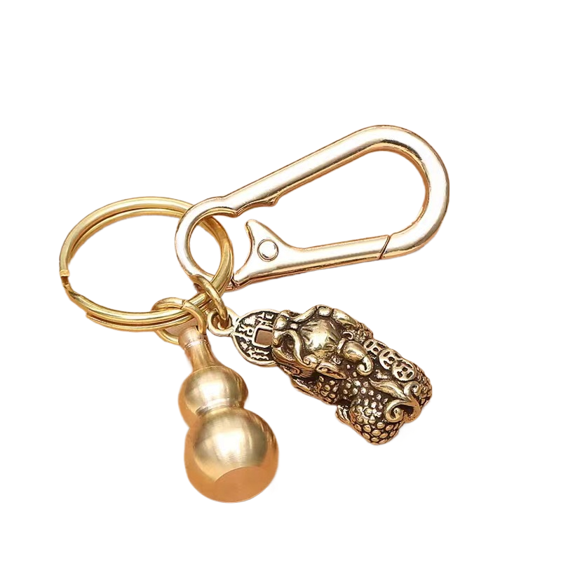 ตะขอรูปน้ำเต้าปี่เซียะหลากสี [ชาด 3 กรัม]