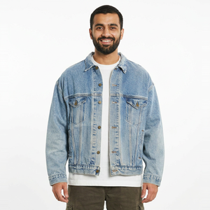 Best Trending <b>Men's</b> Denim <b>Jacket</b> in New Style <b>Long</b> Breathable Stand Collar Winter <b>Jacket</b> at Low Price - Product Image 1