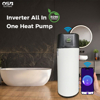 Chauffe-eau solaire monobloc tout-en-un à pompe à chaleur air-eau 300L, classe A, à haut rendement énergétique, contrôlé par application