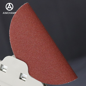 红色氧化铝砂纸<span class=keywords><strong>3</strong></span>/4/5/6英寸无孔圆形砂光盘P40-P1000砂粒钩环，用于抛光木材和金属 - Product Image 4