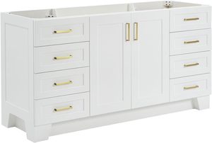 Armoire de base pour évier simple de 66 pouces en blanc - Product Image 5