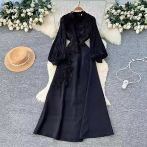 Vestido Midi de Verano con Corte en A, Estilo Romántico, Bordado 3D para Mujer - Product Image 3