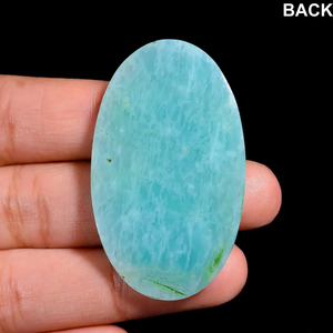 หินอเมซอนอัญมณีทรงหลวมทำจากหินบำบัดกึ่งมีค่ามีค่าขัดเงาสีฟ้าอัญมณี48x28x5mm แบบหลวมล่าสุด - Product Image 5