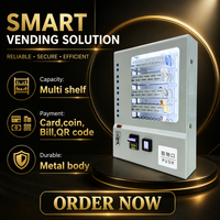 Distributeur automatique mural intelligent 10 compartiments 24h sans surveillance pour snacks, cigarettes, noix de betel et boissons