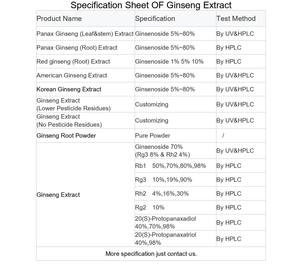 Высококачественный экстракт женьшеня (Panax Ginseng), гинзенозиды 80%, водорастворимый, 5%-80% гинзенозидов, порошок из корня женьшеня, цена за 1 кг - Product Image 2