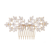 Cunyan 2025 bijoux de cheveux de luxe Bling plaqué or Zircon peigne casque pour bal mariage anniversaire accessoires de cheveux de mariée