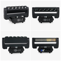 Projecteur LED à faisceau mobile 6x30W RGBW 4-en-1 à rotation infinie avec effet pixel double face DMX512 RDM pour éclairage de scène DJ et événements