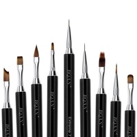 Ensemble de pinceaux magnétiques BQAN pour nail art, professionnels, pour la peinture au gel UV, les détails et le liner, pour ongles en acrylique et gel