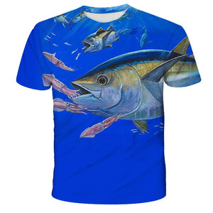 Été Harajuku Carp Fish Print Hommes Femmes T Shirts Casual Breathable Round Neck Short Sleeve Sports Oversized T-shirts Clothing - Product Image 5