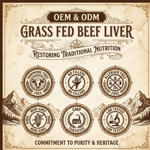 Capsule di Fegato di Manzo Alimentato a Erba OEM, Integratore per la Salute del Fegato Liofilizzato, Supporta l'Immunità e il Benessere di Tutto il Corpo - Product Image 6