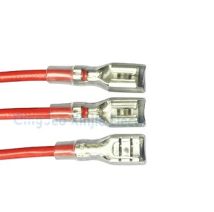 Konektor Terminal Spade Betina 10-12AWG 6.3mm, Kabel Harness Berujung Ganda dengan Selubung Isolasi untuk Peralatan Listrik - Product Image 4