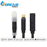 Connecteur étanche DREAM à 9 broches IP65 plaqué or, mâle-femelle, pour câble de moteur de vélo électrique, utilisation extérieure
