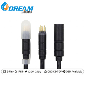 Conector Impermeable DREAM de 9 Pines IP65, Cable de Motor Macho-Hembra Chapado en Oro para Bicicleta Eléctrica, Uso en Exteriores - Product Image 1