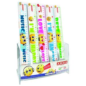 EMOTION RULER 25 PEZZI 30CM ASSORTITI - Product Image 1