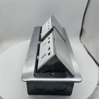 Boîtier de prise escamotable en aluminium CE Modèle 146D pour usage commercial avec ports USB 16A Haute Qualité Vente Directe Usine Luxe