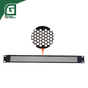 Geteknet SPCC 80% Ventilación 1U 2U 3U <span class=keywords><strong>4U</strong></span> Personalizado 19 pulgadas Gabinete de red Accesorios Panel de relleno de montaje en rack con orificio - Product Image 1