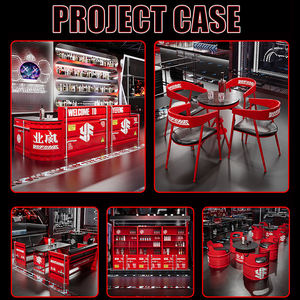 Silla de <span class=keywords><strong>Bar</strong></span> alta de estilo industrial moderno, silla de <span class=keywords><strong>Bar</strong></span> moderna de vapor Retro para motocicleta Club <span class=keywords><strong>Cafe</strong></span> inspirado en barril de aceite, combinación de mesa, silla de <span class=keywords><strong>Bar</strong></span> moderna - Product Image 5