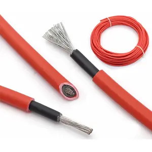 Cables conectores solares cables de silicona 2, 5 mm2 4, 0 mm2 6, 0 mm2 10, 0 mm2 para batería de almacenamiento de energía cable de alimentación de CC h1z2z2k 6mm
