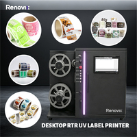 Imprimante d'étiquettes UV automatique Renovix Roll-to-Roll, largeur d'impression 54 mm, machine numérique à jet d'encre CMYKW pour films, plastiques et étiquettes adhésives