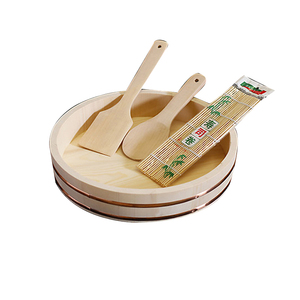Hangiri japonais pour <span class=keywords><strong>sushi</strong></span>, <span class=keywords><strong>kit</strong></span> de <span class=keywords><strong>sushi</strong></span> en bois de pin de qualité supérieure, outils à <span class=keywords><strong>sushi</strong></span>, cuisine en bois, nourriture avec anneau en cuivre, bacs à riz durables - Product Image 4