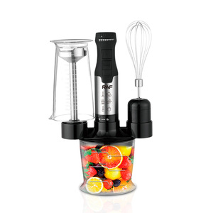Batidora de Mano de Acero Inoxidable de Alta Calidad, 4 Cuchillas, Perilla de Velocidad, Electrodoméstico de Cocina Eléctrico para Triturar Hielo, Función de Porción Individual - Product Image 1