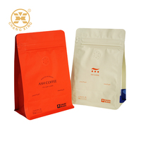 Sacs à café 100g 250g 1kg 2kg 5kg, pochettes d'emballage pour grains de café à fond carré, sacs à café avec fermeture éclair et valve, emballage pour café