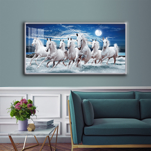 Funtuart Ngựa chạy trong lĩnh vực động vật tùy chỉnh thiết kế áp phích trang trí nội thất bức tranh vải tường nghệ thuật hình ảnh kỹ thuật số in - Product Image 6