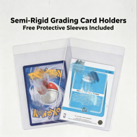 Porte-cartes semi-rigide personnalisable avec logo pour la soumission de cartes gradées |   Étuis de protection transparents pour cartes à collectionner et stockage sécurisé