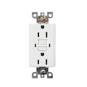 Entegre Gfci çıkış test cihazı ile elektrik test GFCI yedek fiş montaj 15 Amp 3 Prong renk duvar soket Socket UL-94 V2