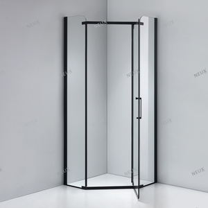 Cabine <span class=keywords><strong>de</strong></span> <span class=keywords><strong>douche</strong></span> en verre noir personnalisée avec cadre en forme <span class=keywords><strong>de</strong></span> diamant Cabine <span class=keywords><strong>de</strong></span> salle <span class=keywords><strong>de</strong></span> bain avec charnière pivotante - Product Image 2