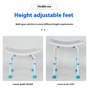 High Quality Comfortable Anti-Slip Aluminum <strong>Shower</strong> <strong>Chair</strong> for Elderly Modern Design DIN Standard Bath Stool for Bathroom - Product Image 2