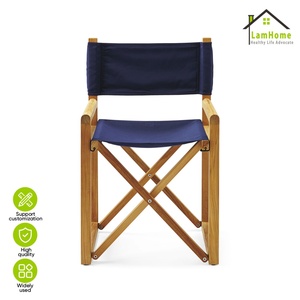 เก้าอี้ผู้กำกับแบบพับได้โครงไม้บีชสไตล์อินส์ พร้อมผ้าใบอ๊อกซ์ฟอร์ด เหมาะสำหรับการถ่ายภาพท่องเที่ยว ช่วงเช็คอินของอินฟลูเอนเซอร์ ที่พักตากอากาศริมชายฝั่ง - Product Image 2