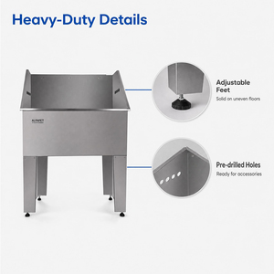ALFAPET AP-910S Pet Bath Grooming Dog Wash Bath for Dog Groom Pet Bath Tub Groom Dog Tub Groom Stainless Steel Dog Bath Dog - Product Image 4