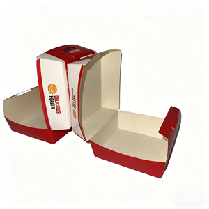 Caja para <span class=keywords><strong>Hamburguesas</strong></span> de Materiales Reciclados con Impresión a Color, Acabado UV, Impresión Offset CMYK, Empaque Desechable de Alta Gama para <span class=keywords><strong>Hamburguesas</strong></span> <span class=keywords><strong>Gourmet</strong></span> - Product Image 5
