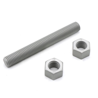 High Tensile ASTM A193 B7 Stud Bolt Thread Rod A194 2H Hex Bolts with 2 Heavy Black Hex Nuts