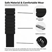 En gros, poids de poignet et de cheville durables, personnalisés, carrés, de couleur unie, avec fermeture Velcro, unisexes, en silicone et tissu, pour la musculation à domicile