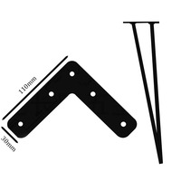 Pieds de canapé en métal à installation facile, pieds d'angle de canapé, pieds de meubles stables, pieds de table pliants modernes – Vente en gros