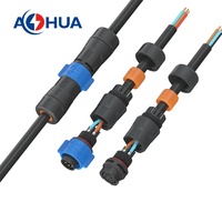 Empuje rápido 4 Pin Industrial K20 Tipo de bloqueo automático Conector de cable de alimentación circular para luces solares
