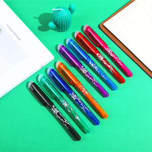 Erasable Gel <b>Pen</b> 0.5mm <b>Multi</b> <b>Colored</b> Bullet Tip For Students Office Stationery Friction Sensitive Writing Tool - Product Image 1