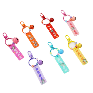 Shulei fai da te portachiavi acrilico segno di testo con un bellissimo significato, stile cinese drago anno 2024 chiave benedizione - Product Image 1