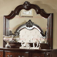 Lit à baldaquin de luxe américain antique avec rangement, en bois massif sculpté à la main, design traditionnel, hauteur réglable